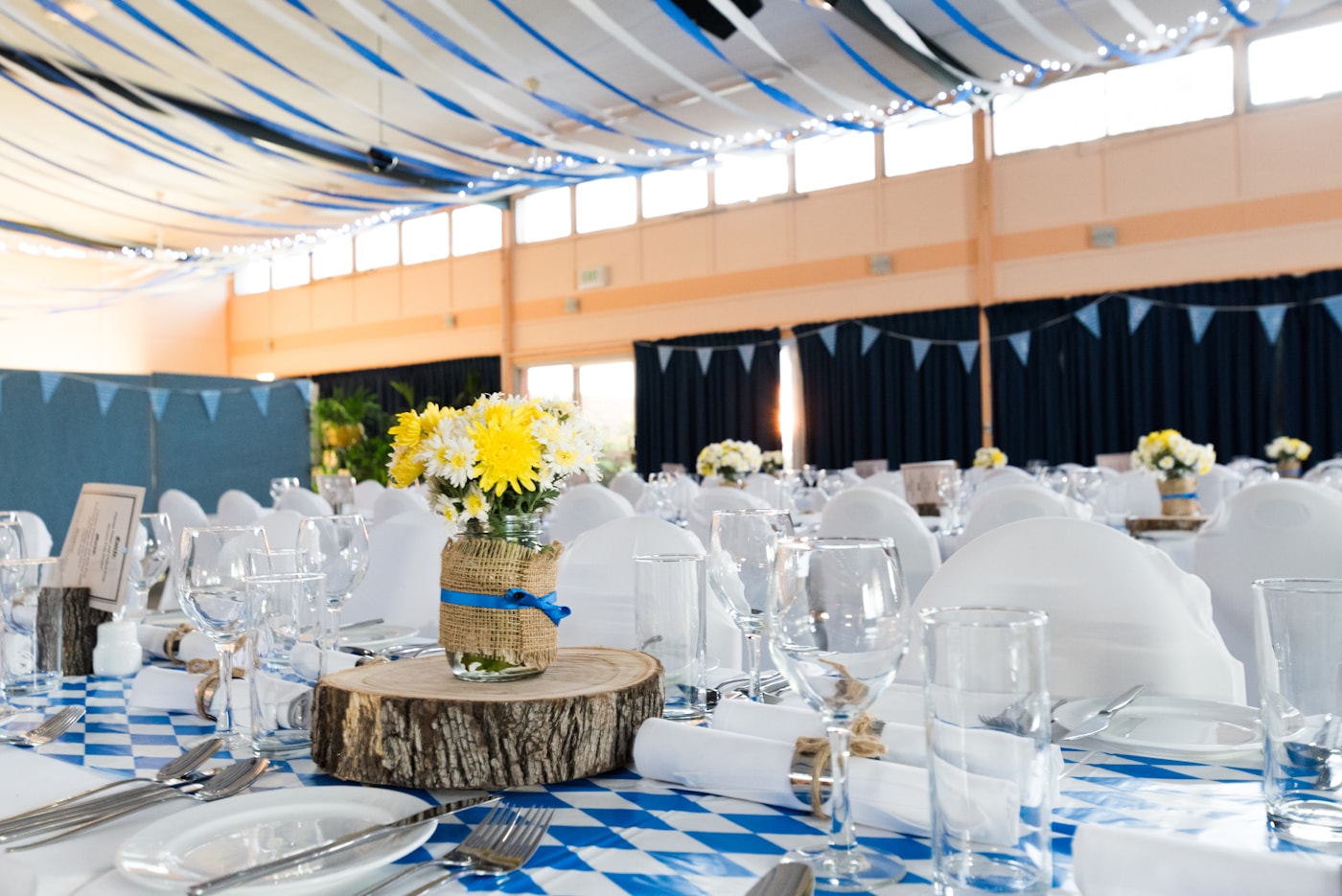 Seaside event setup