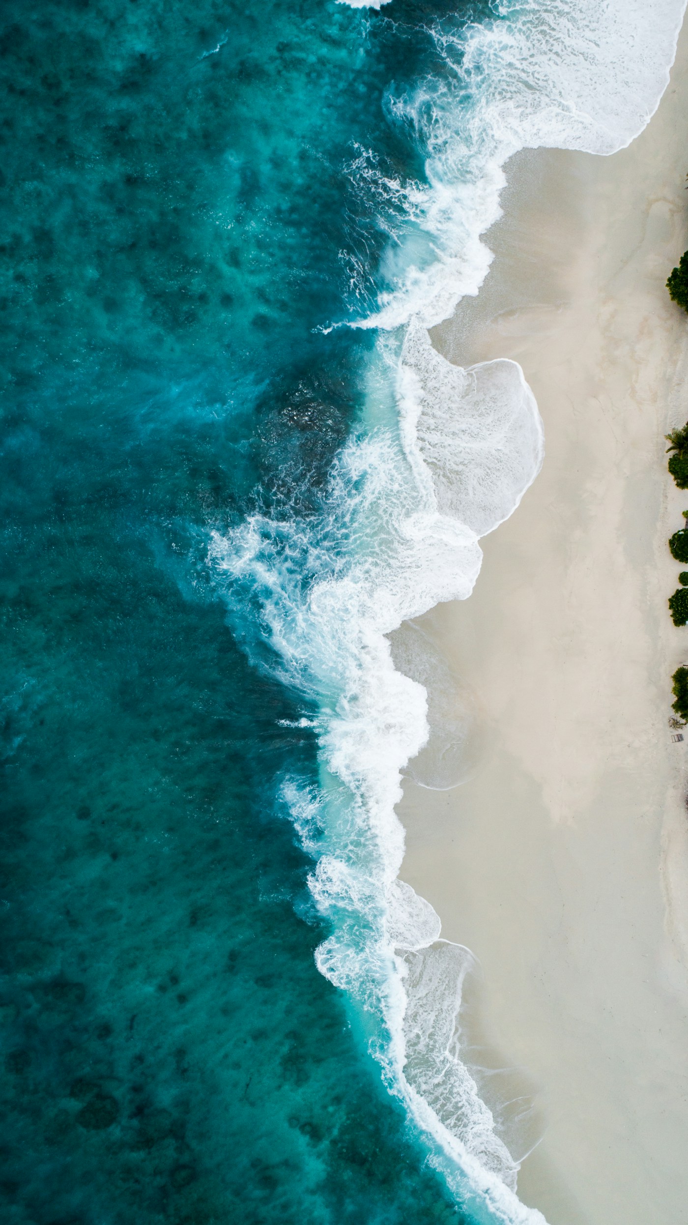 Calm ocean waves at the shore
